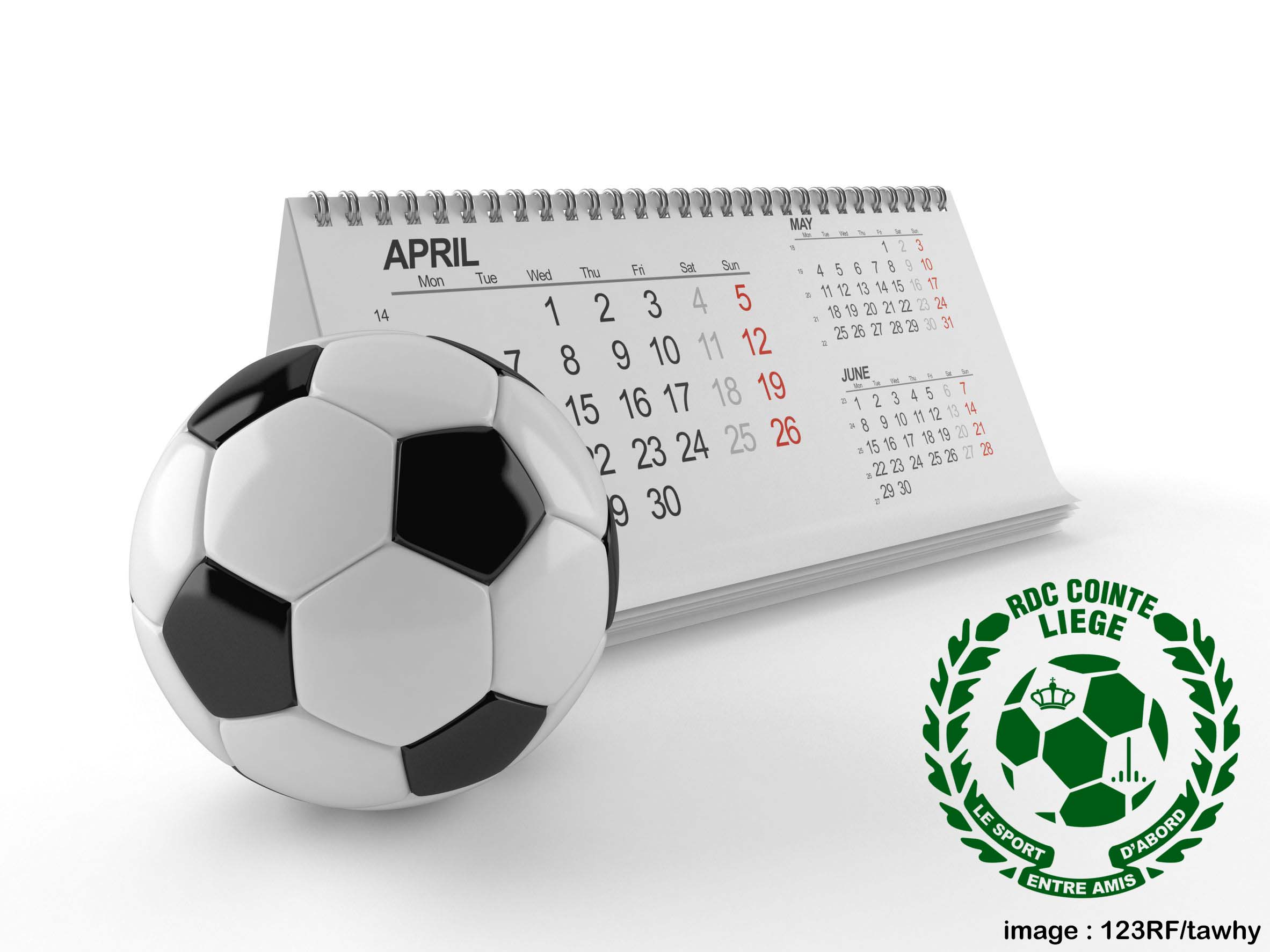 Plan calendrier équipes premières | RDC Cointe Liège
